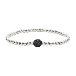 RUSTIC CUFF MINI IRELAND SILVER WITH BLACK