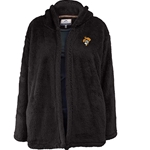 BLACK PLUSH HOODED JACKET