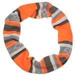 ORANGE/GREY MULTI PRINT INFINITY SCARF