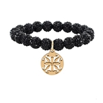 RUSTIC CUFF EMERSON BLACK - GOLD