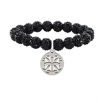 RUSTIC CUFF EMERSON BLACK - SILVER