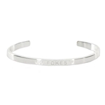 RUSTIC CUFF MINI QUOTE CUFF GO POKES - SILVER
