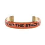 RUSTIC CUFF ART DECO .5 FEAR THE STACHE - GOLD