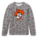 GIRLS LEOPARD FLEECE CREW