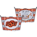 OK ST EAT, DRINK & GO COWBOYS METAL BUCKET