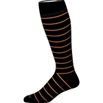 BLACK WIDE STRIPE SOCK