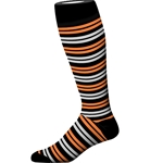 ORG/BLK DOUBLE STRIPE SOCK