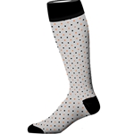 ORG/BLK MULTI SMALL DOT SOCK
