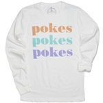 WHITE PASTEL POWER SUEDED TEE