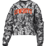 BLACK TYE DYED CORDED CREW