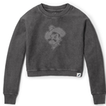 GREY CROP CORDED CREW PETEHEAD