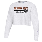 SLIVER GREY CROPPED SWEATSHIRT BRONC