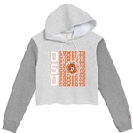 COLORBLOCK CROPPED HOOD