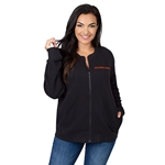 BLACK QUILTED FULL ZIP JACKET