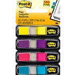 POST-IT FLAGS - 4 DISPENSERS, BRIGHT COLORS