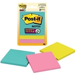POST-IT SUPER STICKY NOTES - 3X3, MIAMI COLLECTION