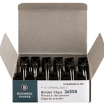 BINDER CLIPS - .75 INCH, BOX OF 12