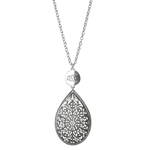 OSU SILVER LACE DROP NECKLACE