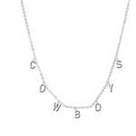 COWBOYS SILVER CHOCKER NECKLACE