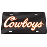 BLACK COWBOYS SCRIPT LICENSE PLATE