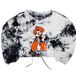 BLACK/WHITE PETE TIE DYE CROP