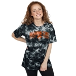 BLACK/WHITE TIE DYE OVERSIZED TEE