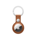 APPLE AIRTAG LEATHER KEY RING - SADDLE BROWN
