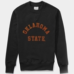 BLACK SWEATSHIRT FLOCKED OKLAHOMA STATE