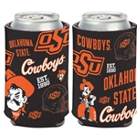 OKSTATE COWBOYS SCATTERPRINT CAN COOLER