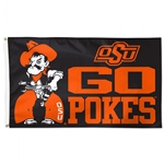 3X5 OKSTATE COWBOYS DELUXE MASCOT FLAG