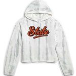 LIMESTONE TIE DYE CROP HOODIE