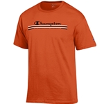 CHAMPION WORDMARK OVER STRIPES TEE