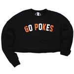 GO POKES BLACK CROP SWEATSHIRT
