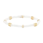 RUSTIC CUFF CORA WHITE - GOLD