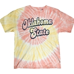 YELLOW/CORAL TIE DYED TEE