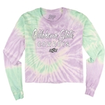 LAVENDER/MINT CROPPED LONG SLEEVE TEE