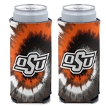 OKSTATE COWBOYS TIE DYE SLIM CAN COOLER