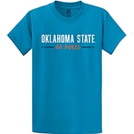 BARB WIRE OKSTATE TURQUOISE TEE