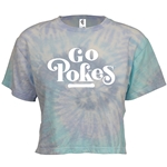 GO POKES TIE DYED SPIRAL CROPPED TEE
