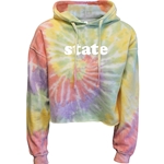 STATE TIE DYED CROPPED HOODIE