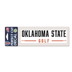 OKLAHOMA STATE GOLF 3X7 DECAL