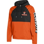 ORANGE/BLACK PACKABLE HOODED JACKET