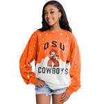 ORANGE DOT FADE TO WHITE PULLOVER