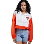 ORANGE/WHITE 1/2 ZIP TRACK JACKET