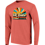 BRIGHT SALMON LONG SLEEVE TEE RAINBOW