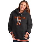 BLACK SHERPA HOODIE FULL PETE