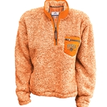 ORANGE FLECKED SHERPA 1/4 ZIP