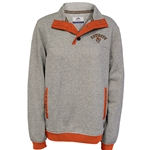 HEATHER GRAY 1/4 BUTTON PULLOVER