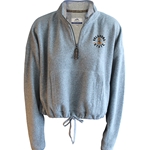 HEATHER GRAY CINCH BOTTOM SWEATER