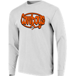 WHITE LONG SLEEVEE COMFORT COLOR TEE COWBOYS